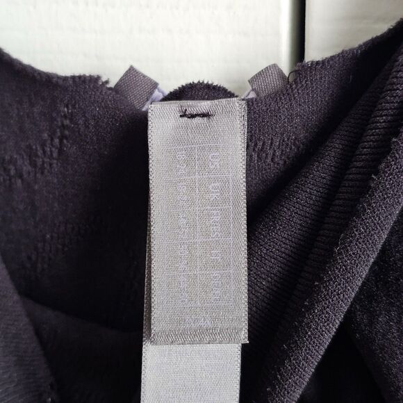 Savage X Fenty Ribbon Play Seamless Knit Slip Dress Black Plus Size 1X-3X - Picture 8 of 9